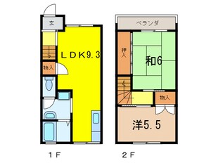 エヴァグリーン深江の物件間取画像